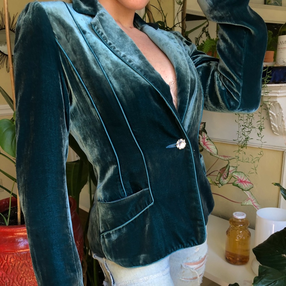 Velvet blue blazer